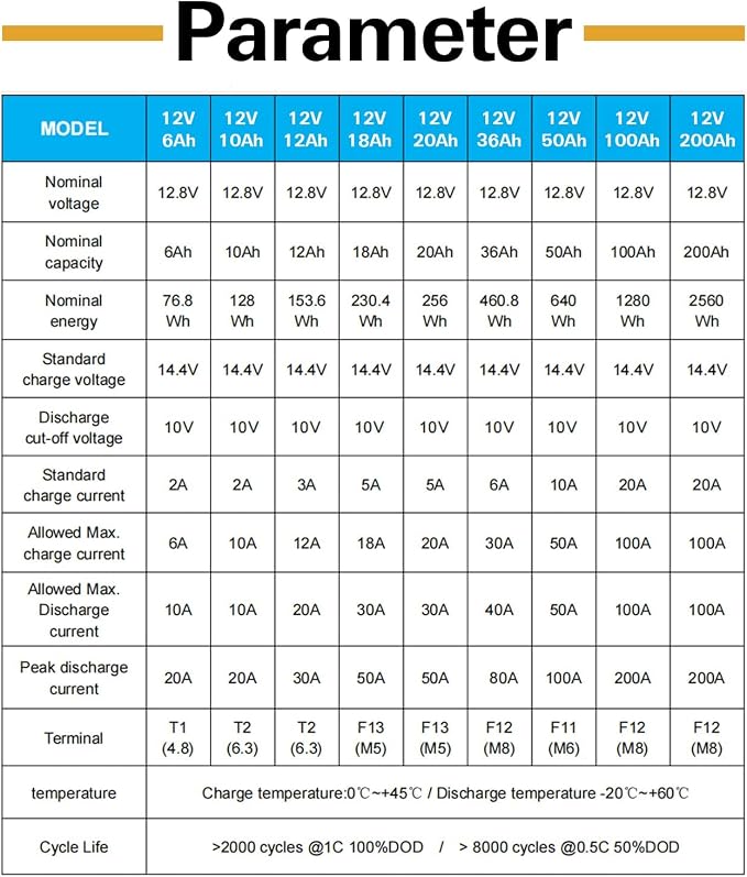 WEIZE 12V 100Ah Mini LiFePO4 Battery, Built-in 100A Smart BMS, Deep Cycle
