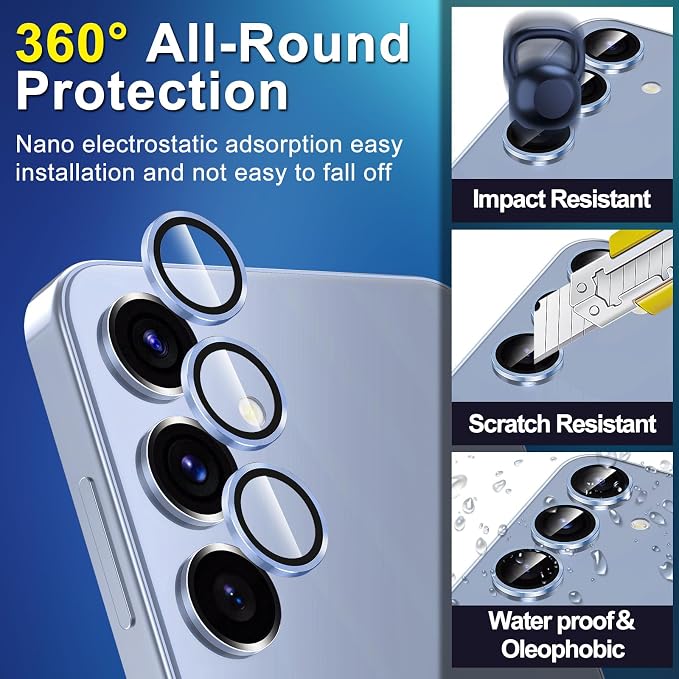 for Samsung Galaxy S25 Plus Camera Lens Protector, Individual Metal Ring