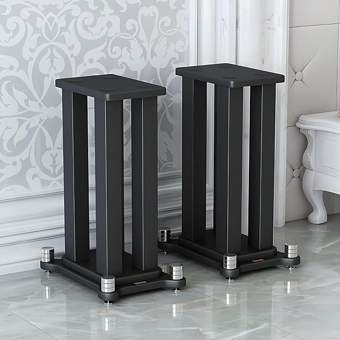 A Pair of Speaker Stands, Bookshelf Speaker Stand Steel Frame Support