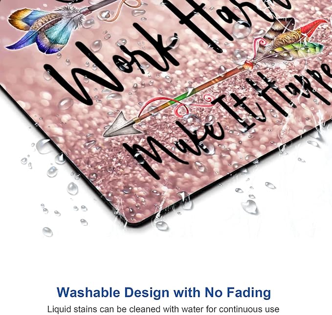 Inspirational Quotes Glitter Mouse Pad