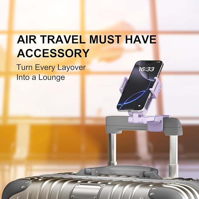 Perilogics 2025 Upgraded Travel Essentials Must Have Airplane Phone Holder