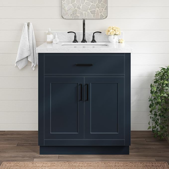 Bathroom Vanity, Midnight Blue