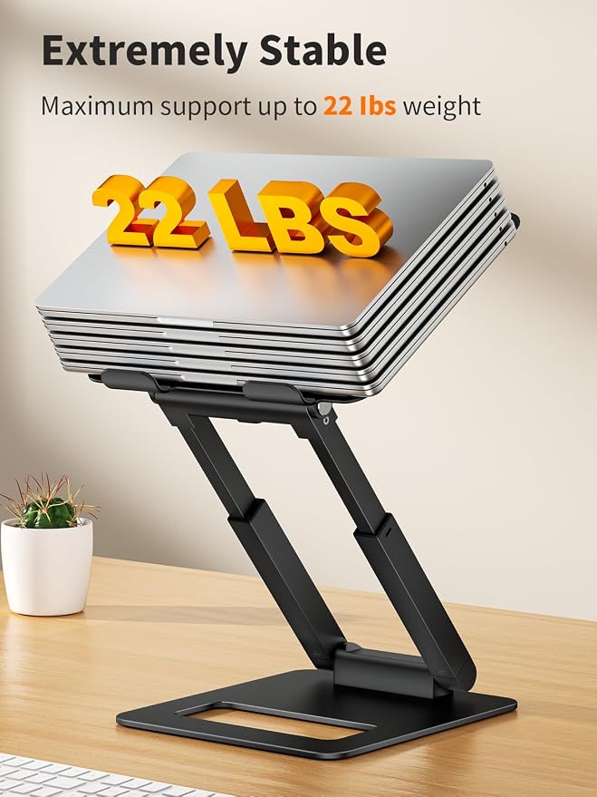 tounee Laptop Stand for Desk Adjustable Height, Telescopic Computer Stand