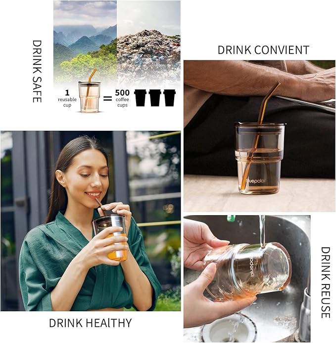 BLUEPOLAR 13oz/400ml Glass Water Tumbler
