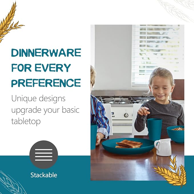 Teivio 32-Piece Plates and Bowls Sets