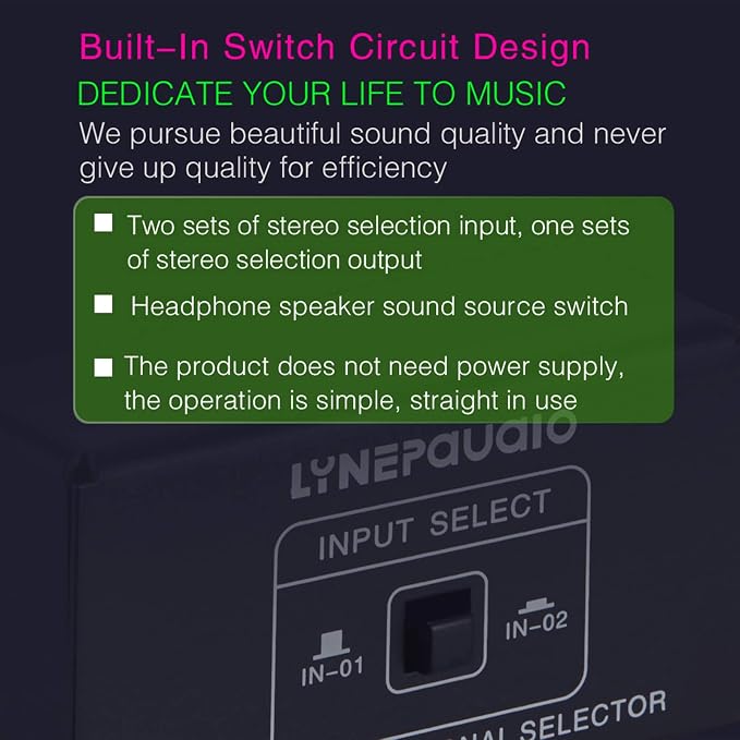 Audio Switcher 3.5mm 2 in 1 Out/1 in 2 Out A/B Switch Stereo Audio Splitter Box