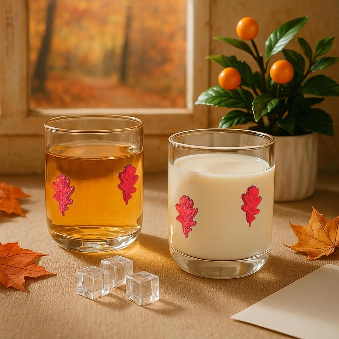 SiliFine Icon Juice Glasses, 14oz Stemless Wine Drinking Juice Glass Cup