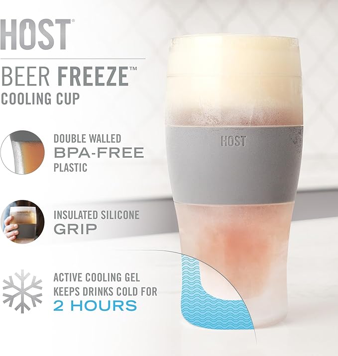 Host Freeze, Frozen Mugs, Freezable Pint Set, Beer Keep Your Drinks Cold
