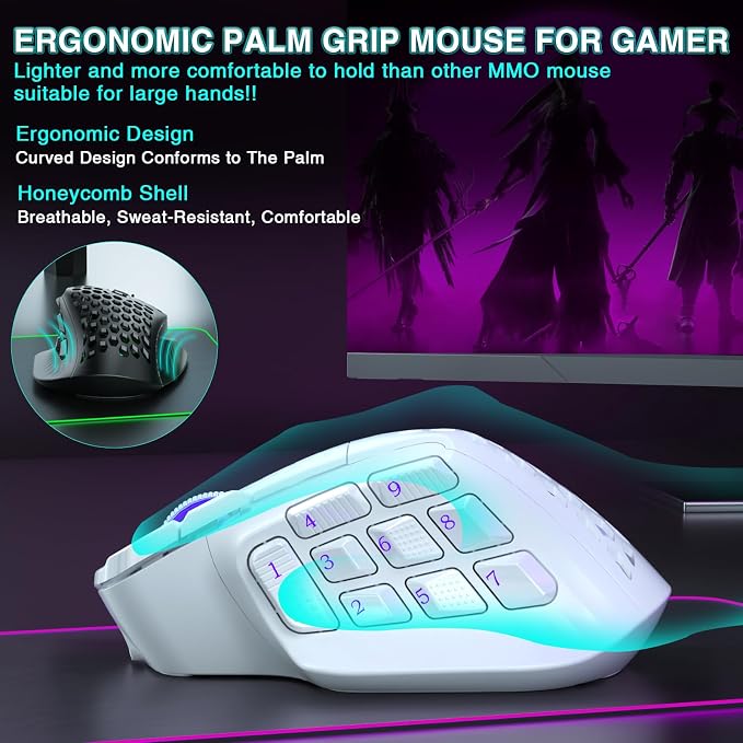 SM809 Pro Wireless MMO Gaming Mouse