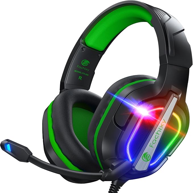 FC200 PC Gaming Headset for PS4, Xbox One, Noise Canceling Headphones