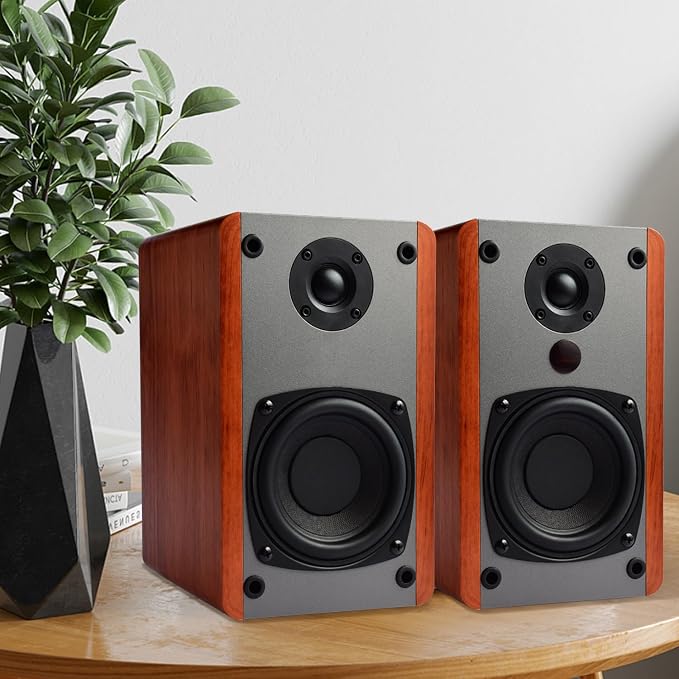 SINGING WOOD BT25 Bluetooth Active Bookshelf Speakers for
