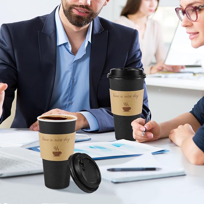 Clawsoff 50 Pack 20 oz Disposable Paper Coffee Cups