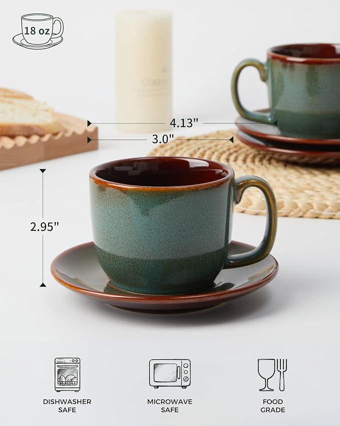 Pokini Stoneware Coffee Cups
