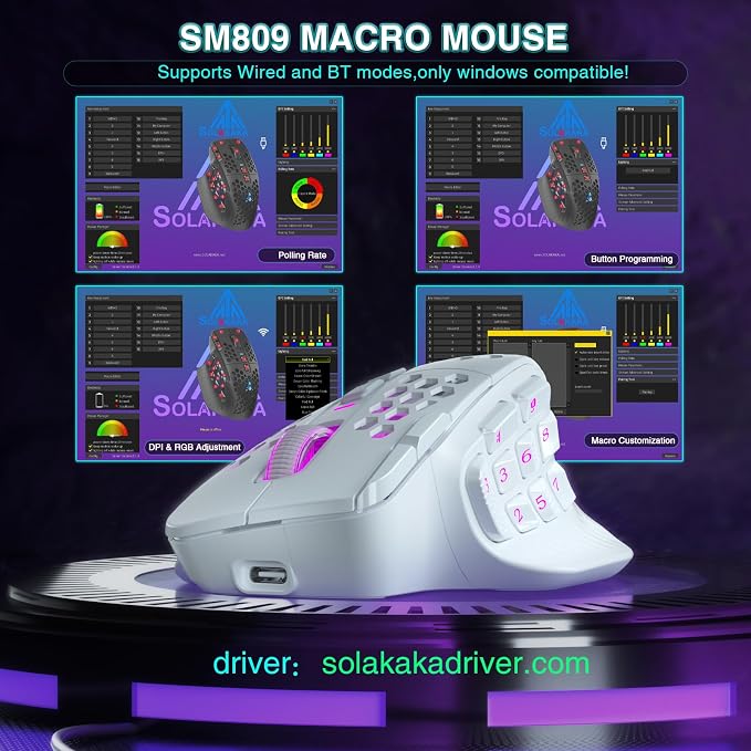 SM809 Pro Wireless MMO Gaming Mouse