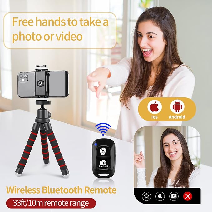 Sensyne Phone Tripod, Flexible Cell Phone Tripod