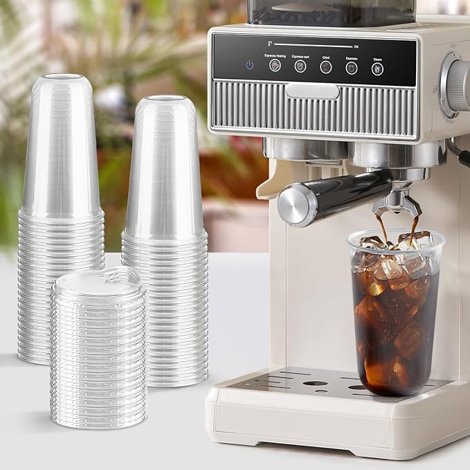 16 oz Round Bottom Clear Plastic Cups