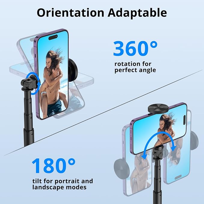 ATUMTEK 51" Selfie Stick Tripod, All in One Extendable Phone Tripod Stand