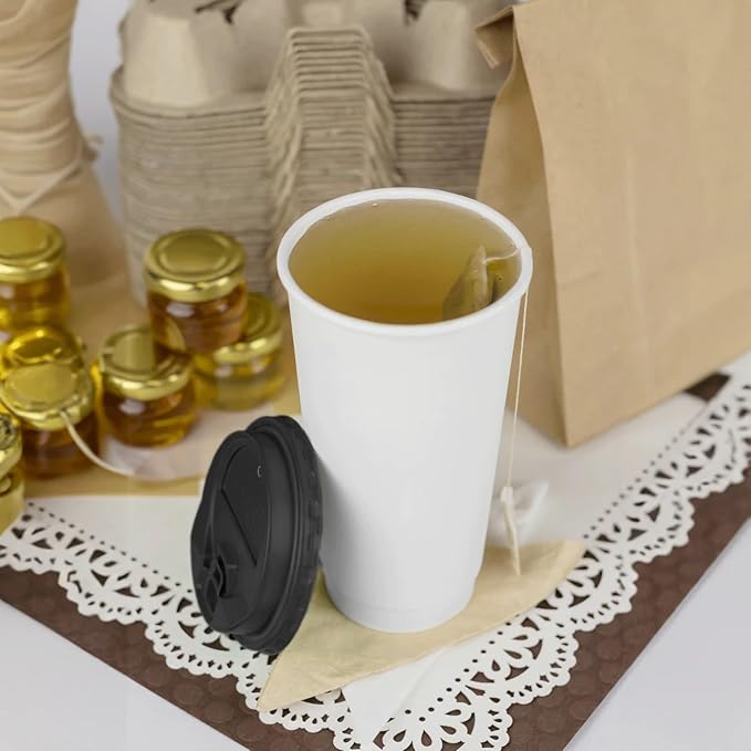 Karat C-KIC520W 20 oz. Insulated Paper Hot Cups