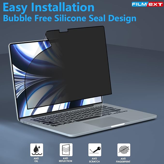 FILMEXT MacBook Air M2 13.6-inch Screen Protector, Privacy Shield, 2022 Release