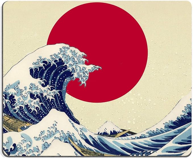 Gaming Mouse Pad, Japanese The Great Wave Off Kanagawa Mouse Pad Non-Slip