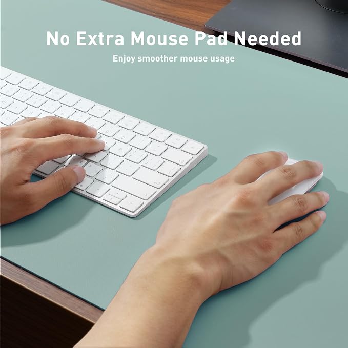 Aothia Leather Desk Pad Protector, Mouse Pad, Office Desk Mat, Non-Slip PU