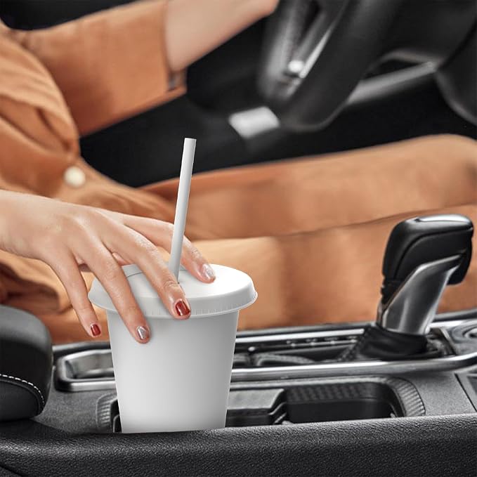 16 oz Reusable White Plastic Cups