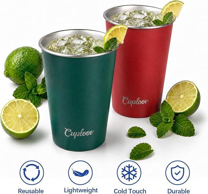 16 oz Stainless Steel Cups