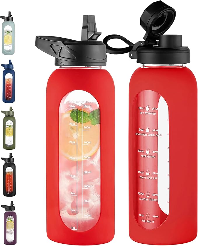 CIVAGO 40 oz Glass Water Bottle