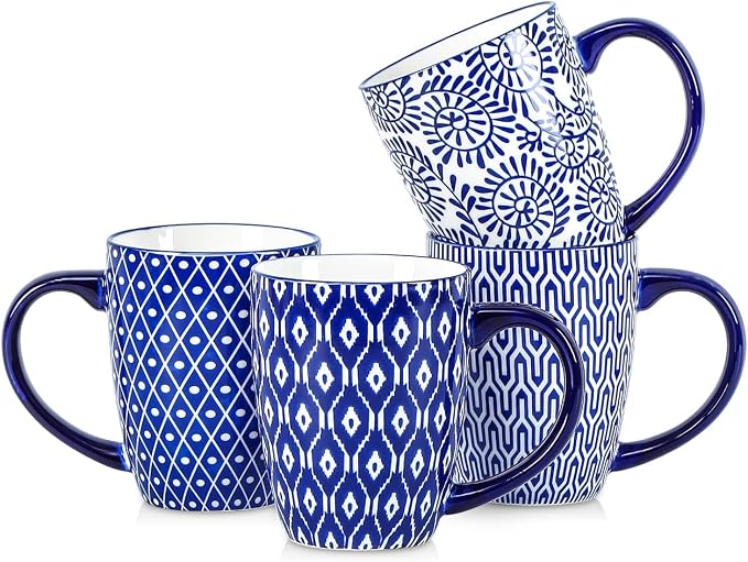 Selamica Ceramic Coffee Mugs Set of 4