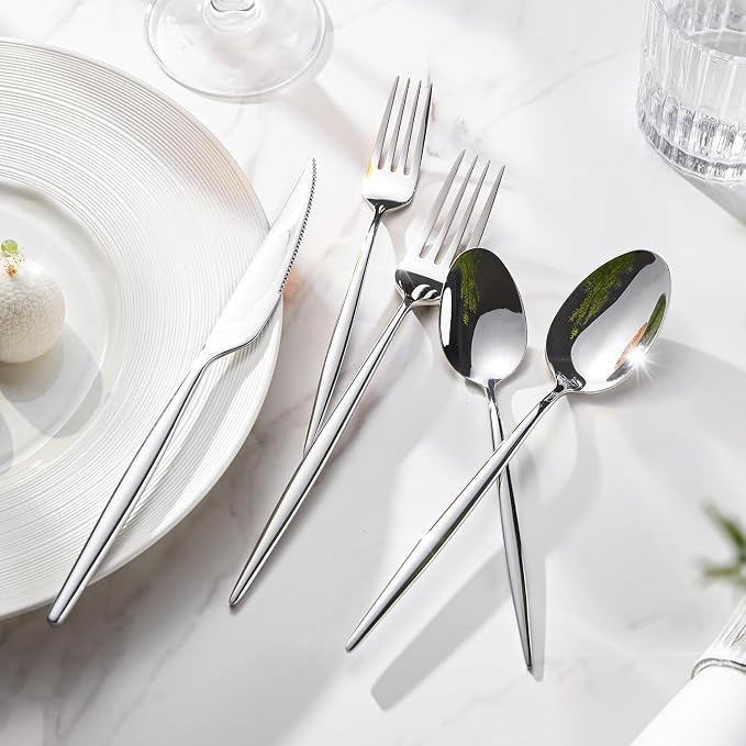 18/10 Silverware Set for 4, 20 Piece Stainless Steel Flatware Cutlery Set |