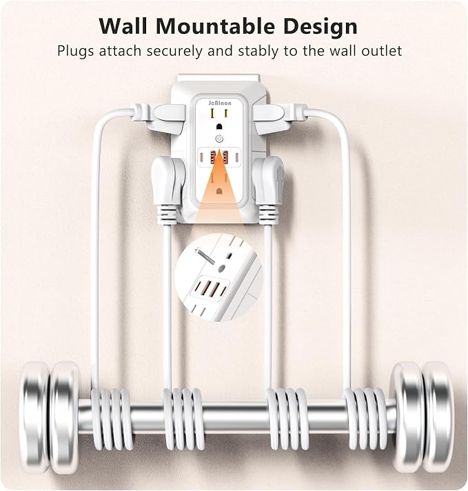 USB Wall Charger Power Strip Surge Protector