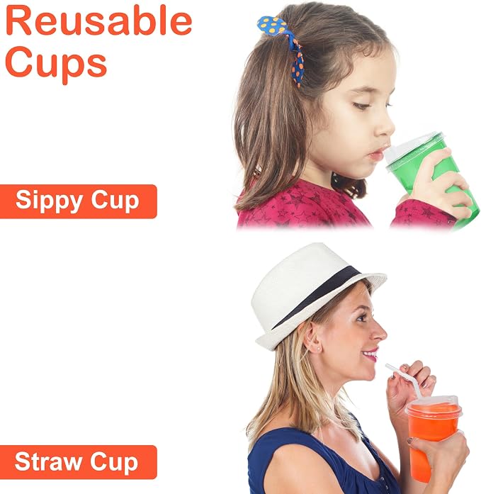 L LIKED 40 Pack 12oz Kids Cups, Spill Proof Party Cups