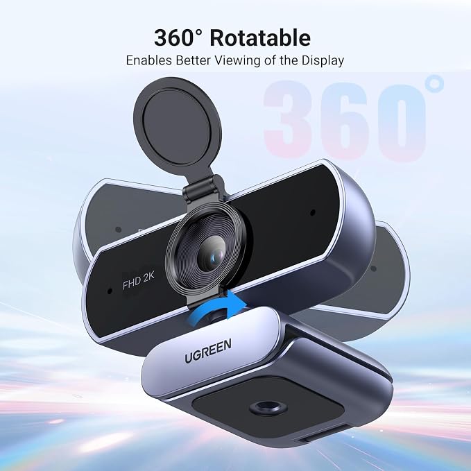 UGREEN 2K Webcam, Full HD 1080P Webcam