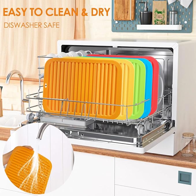 5 Pack Silicone Trivets for Hot Pots and Pans, 9 * 12Inch SiliconeTrivet for