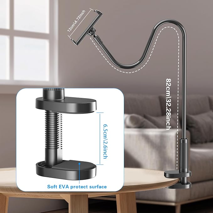 Gooseneck Tablet Holder for Kindle Reading in Bed