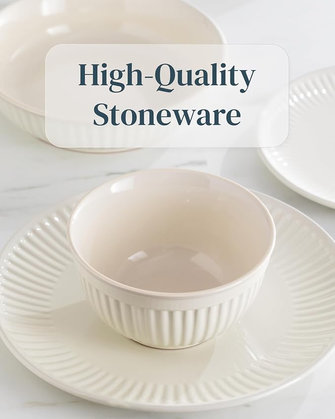 12 Piece Stoneware Dinnerware Set