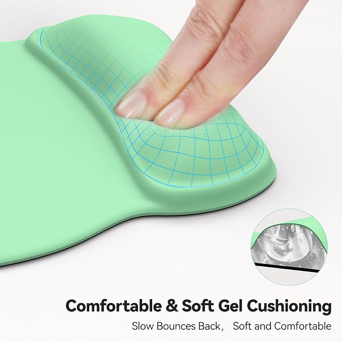 TECKNET Gel Mouse Pad with Wrist Rest, Ergonomic Office Mousepad with Wrist