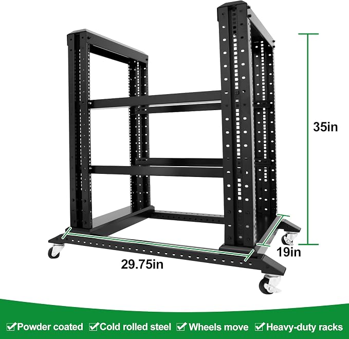 15U Server Rack/4-Post 19in Network Rack/Open Frame Rack