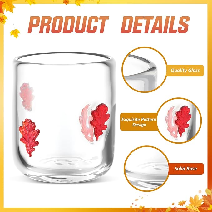 SiliFine Icon Juice Glasses, 14oz Stemless Wine Drinking Juice Glass Cup