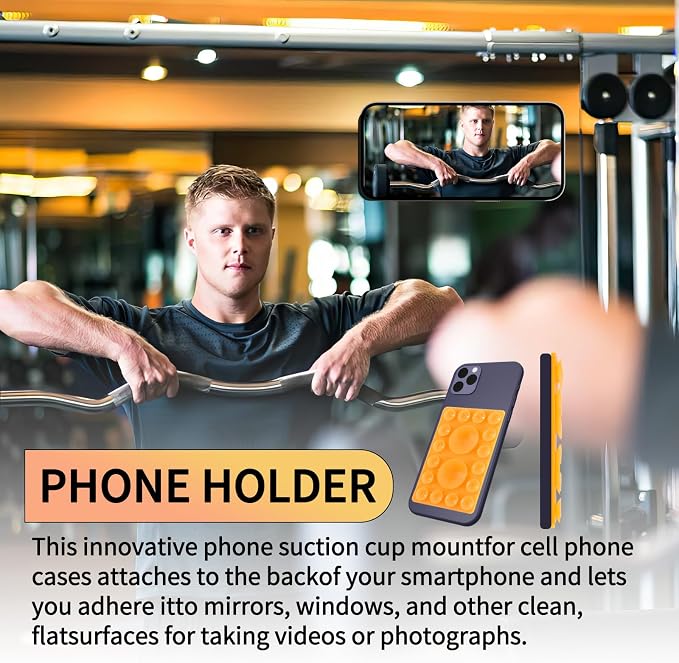 ZYCCER Double Sided Silicone Suction Phone Holder Mount, Compatible