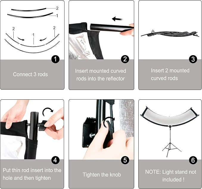 FUDESY Clamshell Light Reflector/Diffuser, Carry Bag