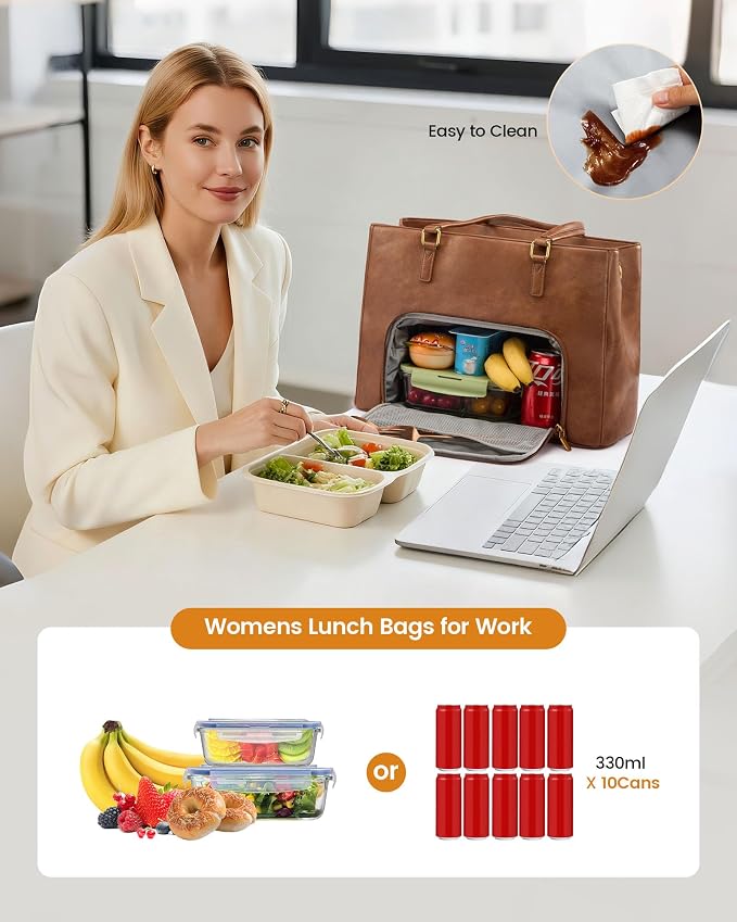 LOVEVOOK Lunch Bag for Women, Work Laptop Tote Bag