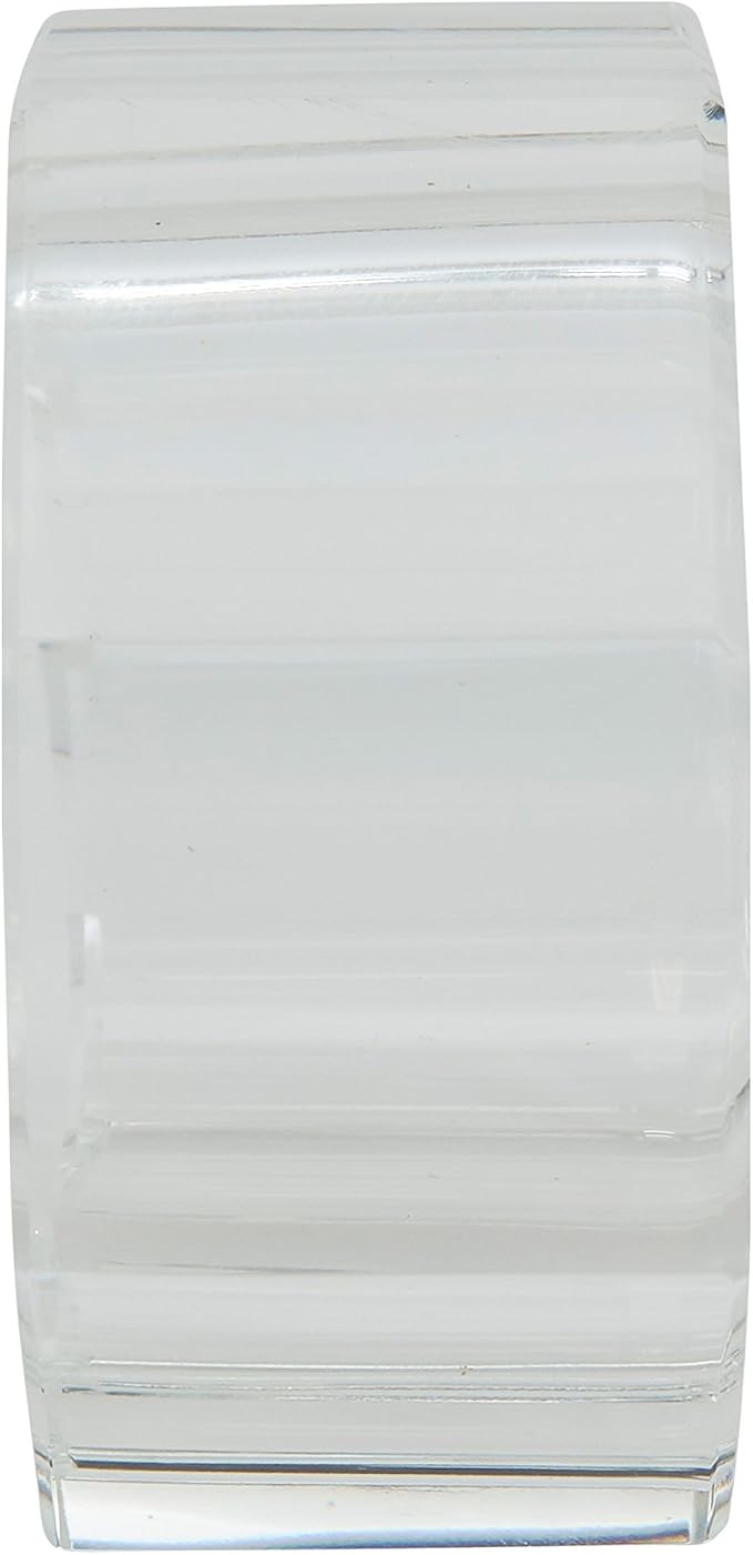 SARO LIFESTYLE Octagonal Crystal Glass Napkin Ring