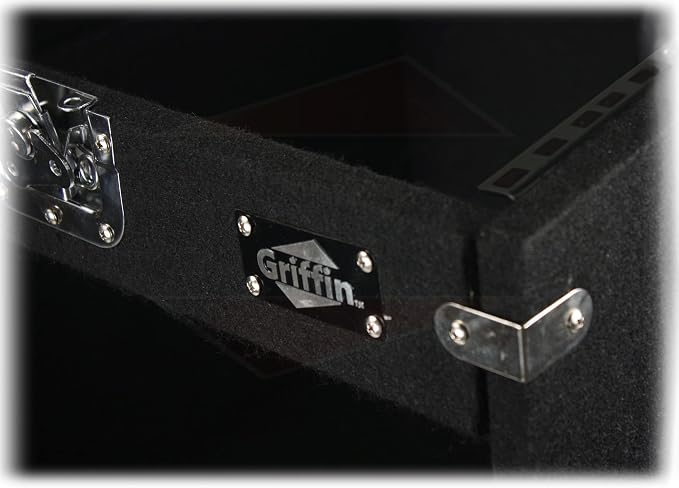 Griffin Rackmount Studio Mixer Flight Road Case – 25U Mount Space Amp Cabinet