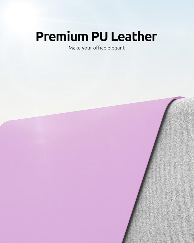 YSAGi Leather Desk Protector, Office Mat, Large Mouse Mat, Non-Slip PU Leather