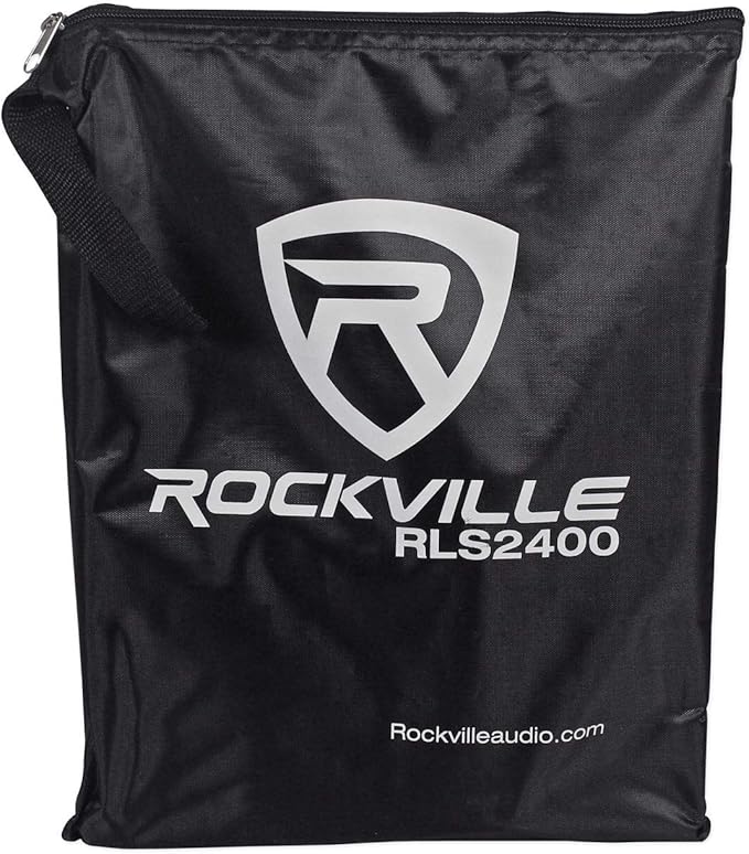 Rockville RLS2400 Lightweight Folding DJ Laptop Stand, Adjustable Height