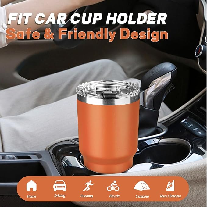 30 oz Tumbler with Lids and Straws, Stainless Steel Insulated Coffee Tumbler