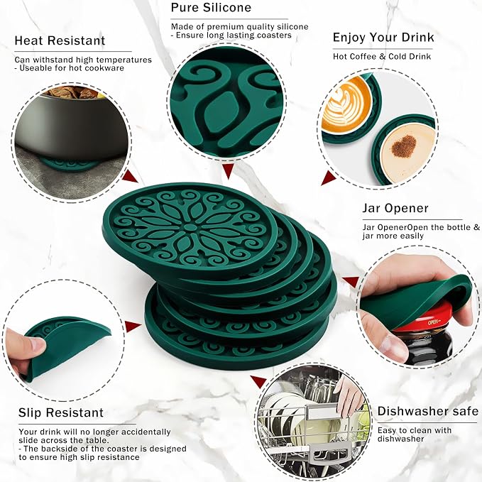 Coasters for Drinks, Silicone Coasters