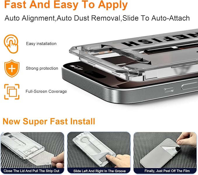OneFish Full Edge Coverage Tempered Glass Screen Protector