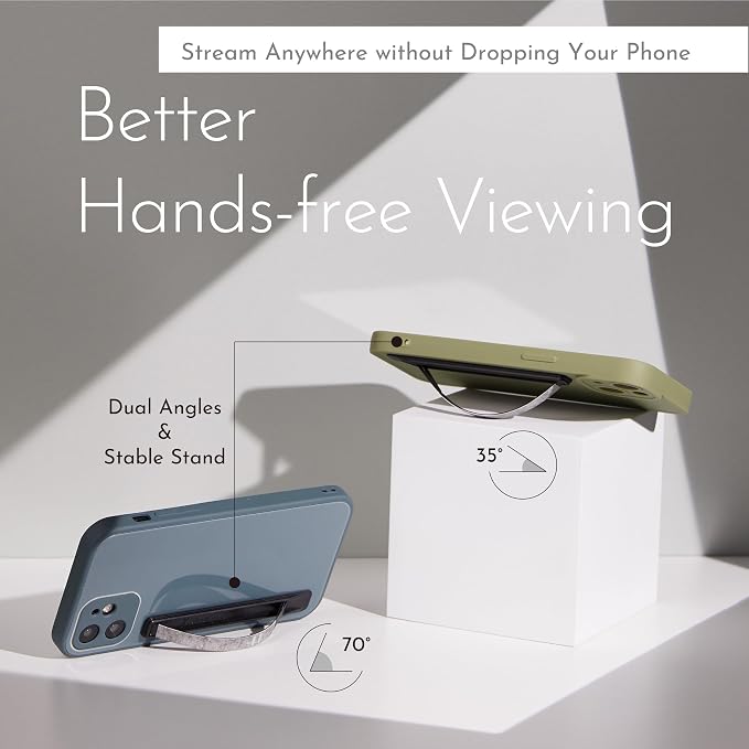 Phone Grip, Ultra Thin Cell Phone Grips Finger Holder Kickstand